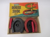 Antique Auburn Rubber Horse Shoe Set