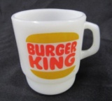 Vintage Fireking Burger King Advertising Mug