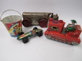 Antique Tin Toy Grouping