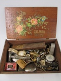 Estate Found Cigar Box Full of Vintage Goodies