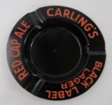 Antique Carling's Red Cap Ale Beer Metal Ashtray 5.5