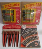Grouping of Antique NOS Store Displays Pen/ Pencil Related