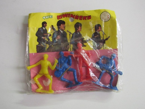 Vintage 1960's " The Swingers" (Beatles Knock-Off) Plastic Figure Set Sealed