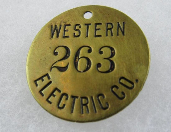 Antique Western Electric Employee/ Worker Badge