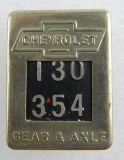 Antique Chevrolet Gear & Axle Employee/ Worker Badge