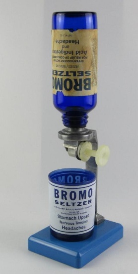 Antique Bromo Seltzer Dispenser with Original Cup