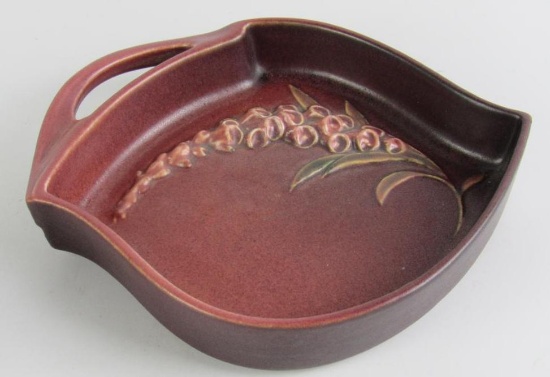 Roseville Pottery Pink Foxglove Tray 8"
