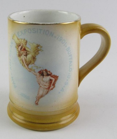 Antique 1901 Pan-American Exposition Porcelain Mug