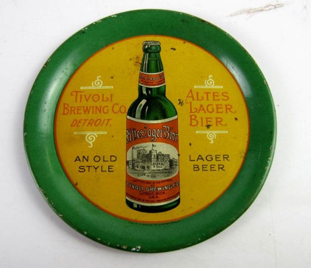 Antique Altes Beer/ Tivoli Brewing (Detroit) Tin Tip Tray 4" | Online  Auctions | Proxibid