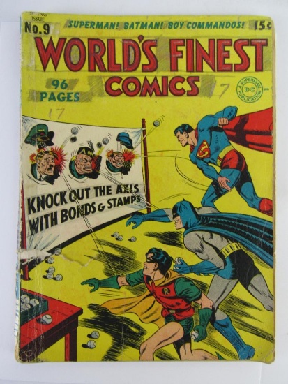 Worlds Finest #9/1943 WWII Hitler Cover