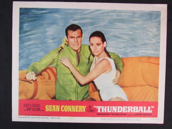 1965 Thunderball-James Bond Lobby Card