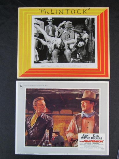 (2) 1960's John Wayne Movie Lobby Cards