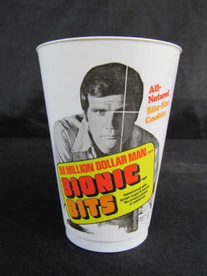 1977 6 Million Dollar Man Bionic Bits Cup