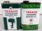 (2) Antique Texaco Quart Outboard Motor Oil Cans