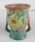 Antique Roseville Pottery #57-4 Pink Peony Vase