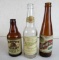 (3) Antique Paper Label Glass Beer Bottles