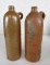(2) Early Antique Stoneware Liquor Bottles 11