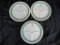 (3) Antique Lochmoor Country Club (Gross Pointe Woods, MI) Ceramic Dinner Plates Restaurantware