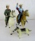 Antique 1950's Hartland Plastic Roy Rogers, Dale Evans, and Bullet Figures