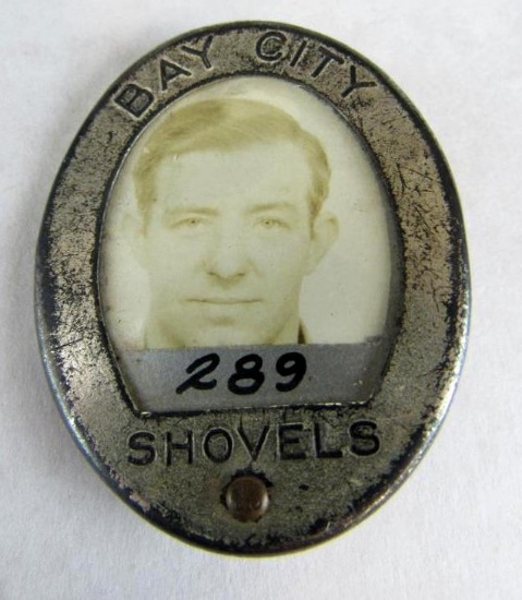 Antique Bay City Shovels Employee Worker Badge