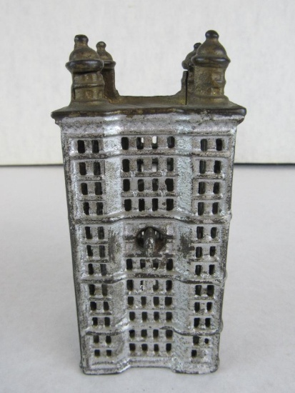 Antique Cast Iron Building Bank 5.5"