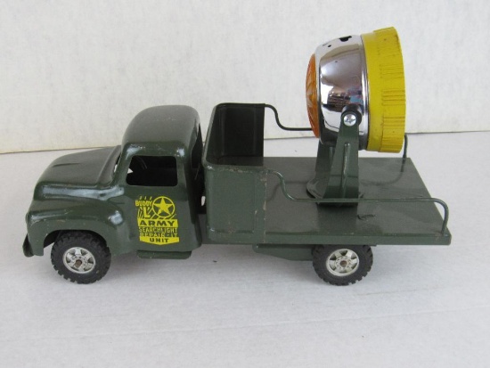 1950's Buddy L Army Searchlight Pressed Steel Truck 14.5"