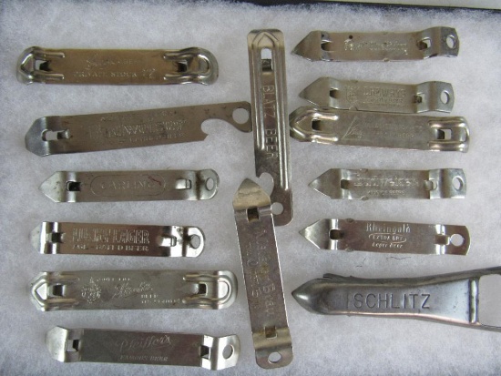 Grouping (14) Antique Metal Advertising Bottle Openers- All Beer