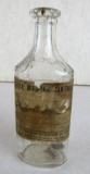 Rare Antique Glass Paper Label Bottle Battle Mountain Sanitarium ( Hot Springs, SD)