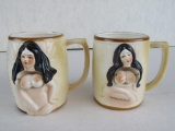 Lot (2) Vintage Risque Nude Lady 