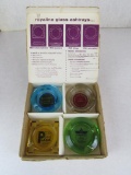 Excellent Vintage Royaline Glass Ashtrays Salesman Sample Kit