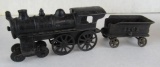 Rare & Early (1890's) Cast Iron Floor Locomotive & Tender