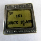 Antique Briggs Manufacturing- Mack Plant Employee Worker Badge