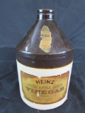 Antique Heinz Pure Apple Cider Vinegar Paper Label Stoneware Jug