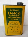 Rare Antique Delco Shock Absorber Fluid Quart Oil Can