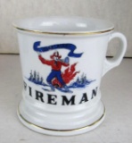 Antique Occupational Shaving Mug- Fireman