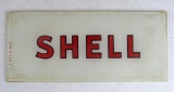 Antique Original Shell Gas Pump Ad-Glass