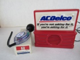 Vintage AC Delco Light-Up Radio, & Delco Battery Hydrometer