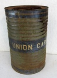 Large Antique Union Carbide 10 Gallon Steel Bulk Oil Drum/ Can