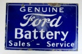 Antique Original Ford Battery Sales & Service Porcelain Sign