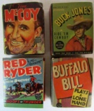 (4) Antique 1930's Big Little Books BLB- Red Ryder, Buck Jones, Tim McCoy, Buffalo Bill.