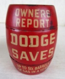 Antique Dodge Advertising Tin Coin Bank