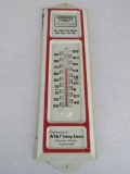 Vintage AT&T Long Lines Metal Advertising Thermometer (Plymouth, MI)