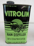 Antique Vitrolin Automobile Rain Dispeller Metal Oil Can