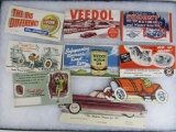 Collection of Antique Gas & Oil Related Ink Blotters- Socony, Pontiac, Veedol, 1949 Hudson, etc