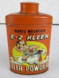 Excellent Antique E-Z Kleen Flea Powder Tin Can