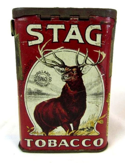 Antique Stag Tobacco Vertical Tin