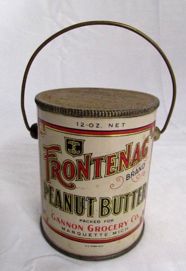 Outstanding Antique Frontenac Peanut Butter Tin Marquette Michigan