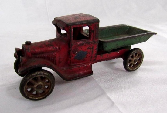Antique Arcade Cast Iron 6" Mack Dump Truck Original