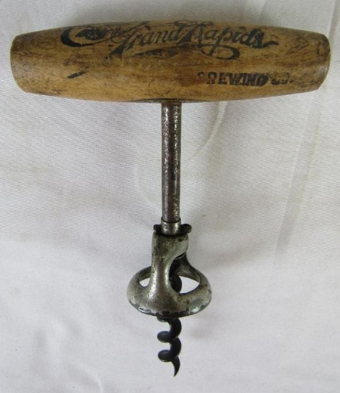 Rare Antique Grand Rapids Brewing Co. " Silver Foam" Beer Advertising Corkscrew Pre-Pro