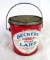 Antique Decker's Lard Advertising Tin Lunch Pail Style
